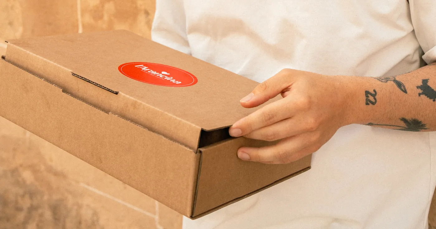 Caja para llevar de L’Arancina